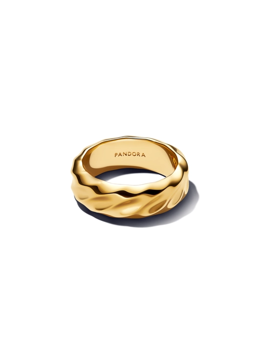 Pandora Rippled Ring uzugi, 14 karatli oltin qoplama 163886C00