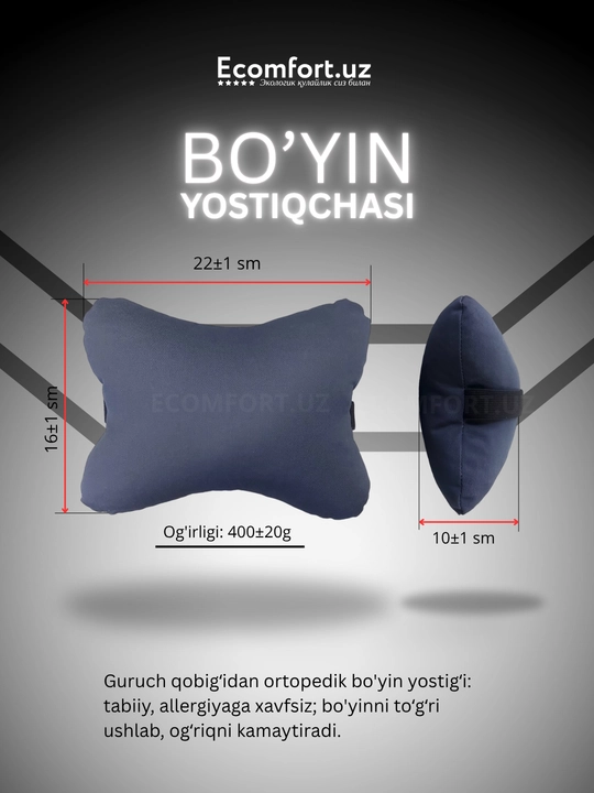 Avtomobillar uchun ortopedik nakidkalar, ECOMFORT, 3 tasi 1 da, M-1