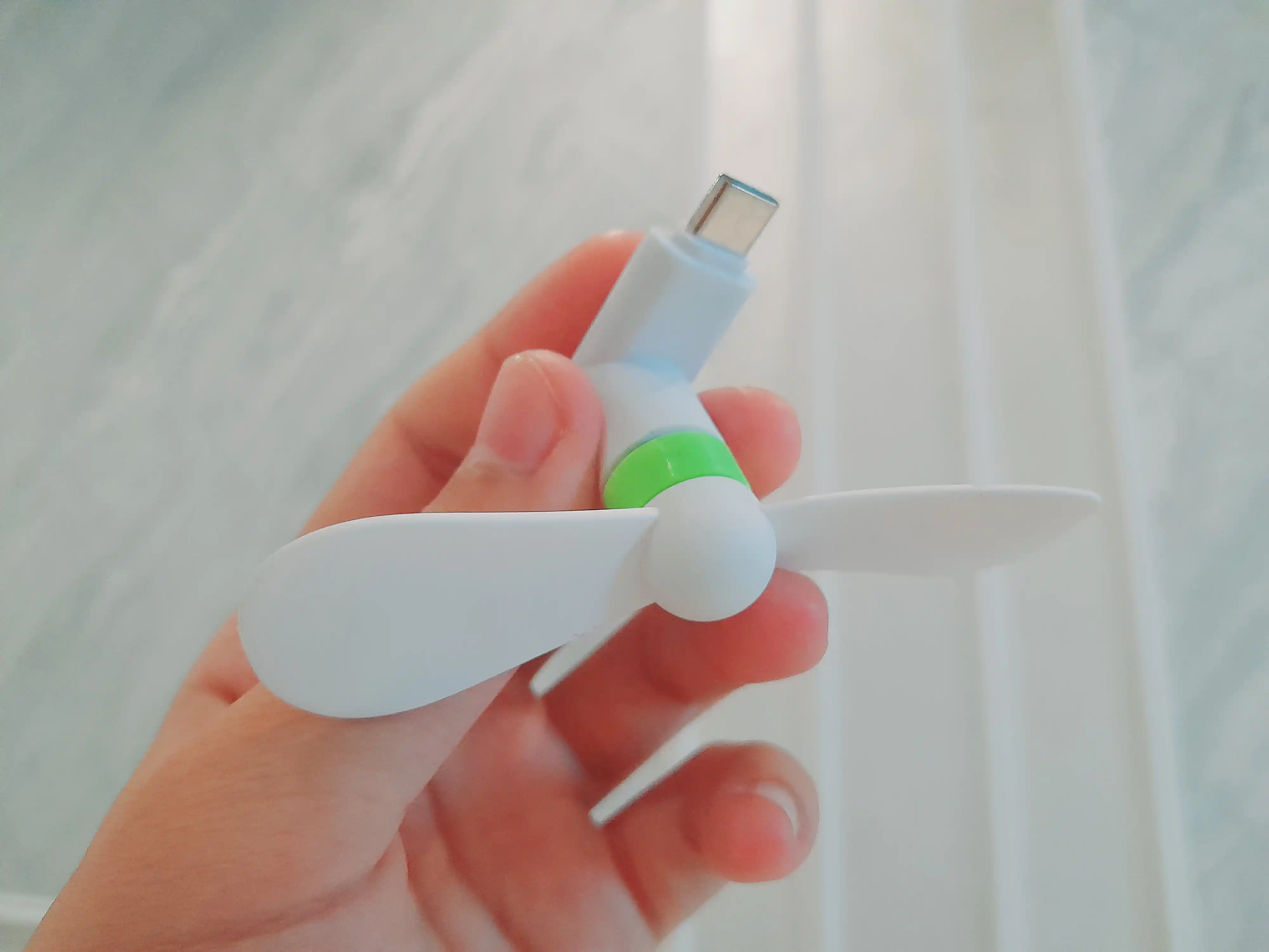 Portativ mini USB ventilyator, universal, Type-C, Micro, Lightining