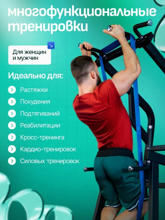 Набор фитнес резинок, 4 шт, эспандер ленточный, для силовых тренировок