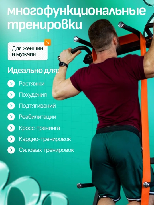 Набор фитнес резинок, 4 шт, эспандер ленточный, для силовых тренировок