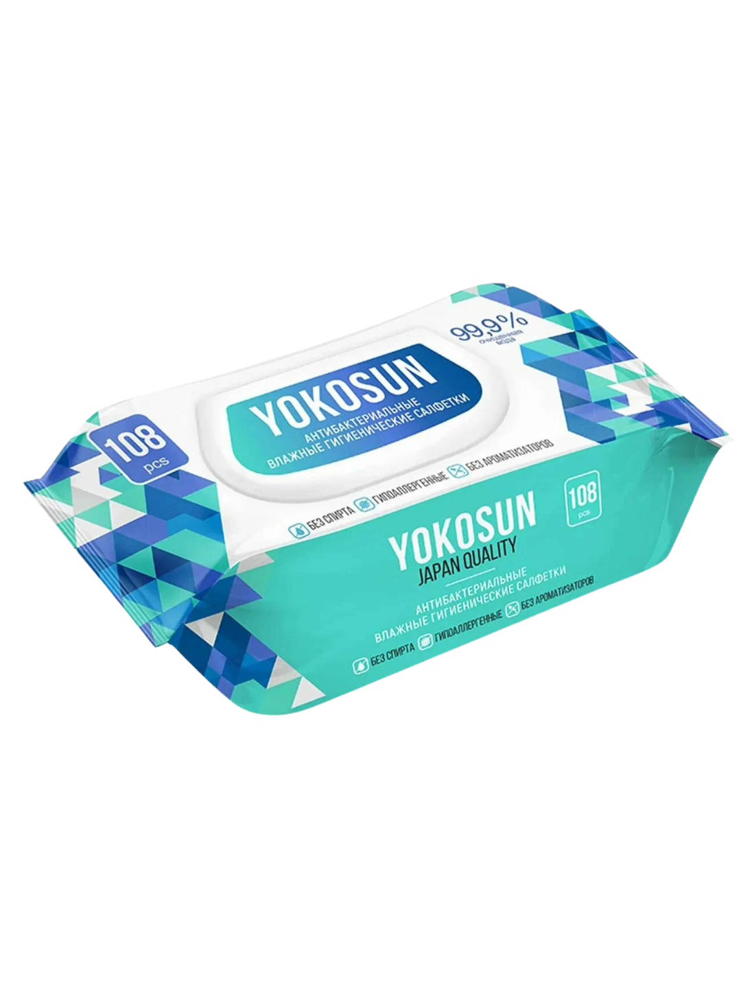 Антибактериальные влажные салфетки YokoSun для всей семьи, 54/108 шт