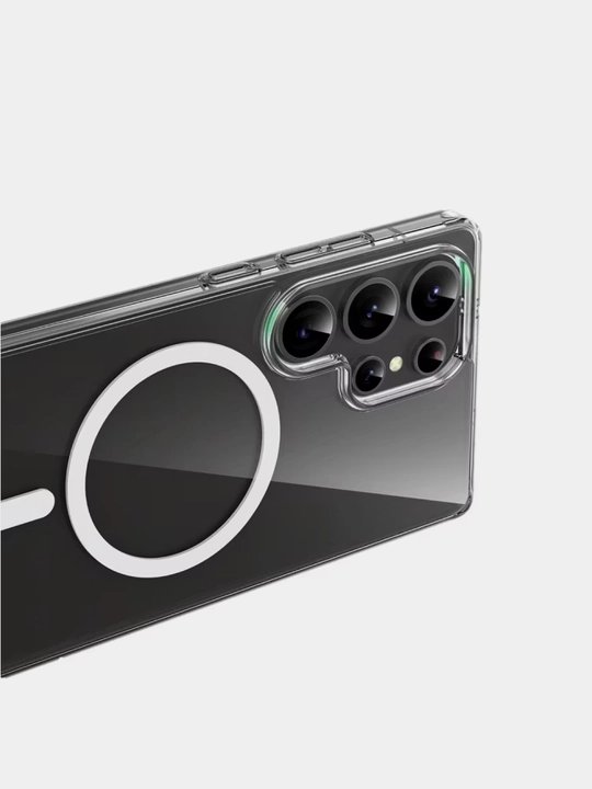 Прозрачный чехол Green Lion Magsafe Crystal Clear для Samsung S24, S25, S26 Plus/Ultra