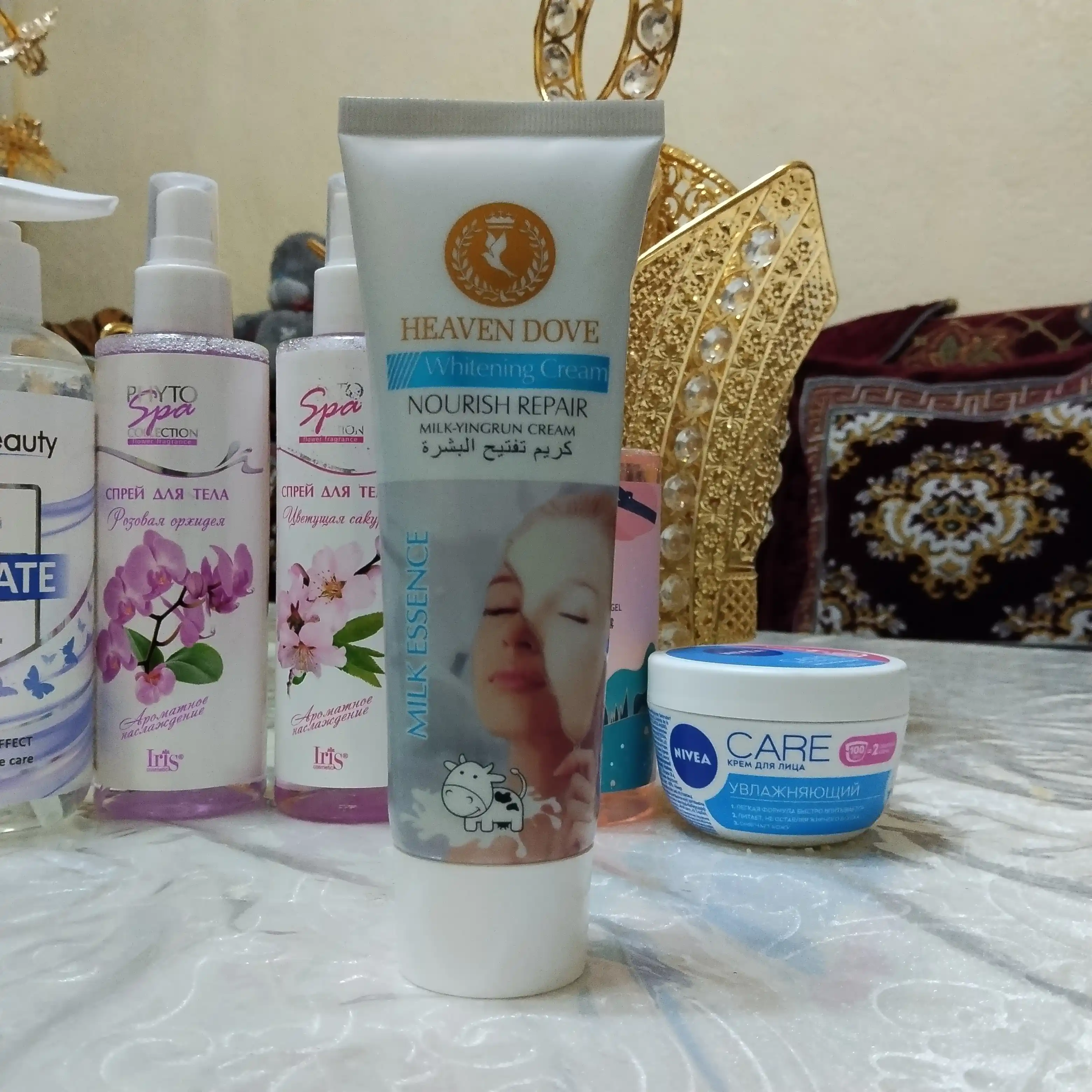 Крем для лица отбеливающий и увлажняющий Heaven Dove Nourish Repair & Prof, 120 г