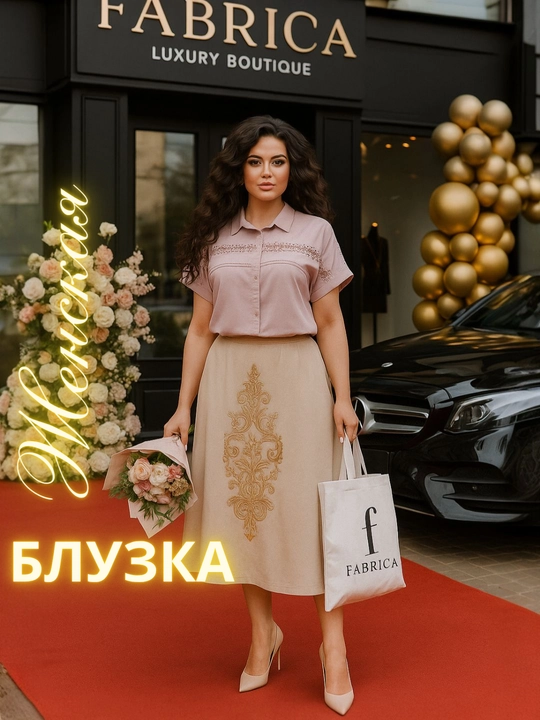 Женская рубашка офисная