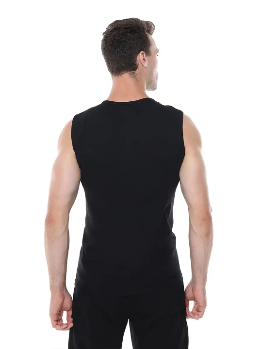 3 dona Erkaklar sport maykasi, Sport va fitnes uchun nafas oladigan, yengsiz ko‘ylak