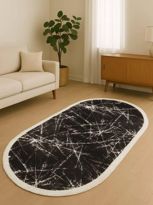 Oval gilam, 100*200 sm o'lchamda - 