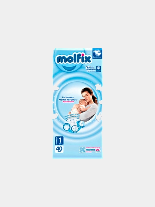 Molfix 3d Для Новорождённых Подгузники 40 Шт X 6 (2-5 Кг) Jumbo - 