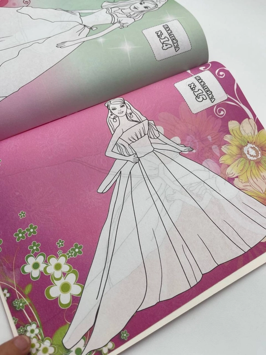 Раскраска для детей, 126 наклеек, A4, 10 листов, единорог, Олаф, Эльза, Барби