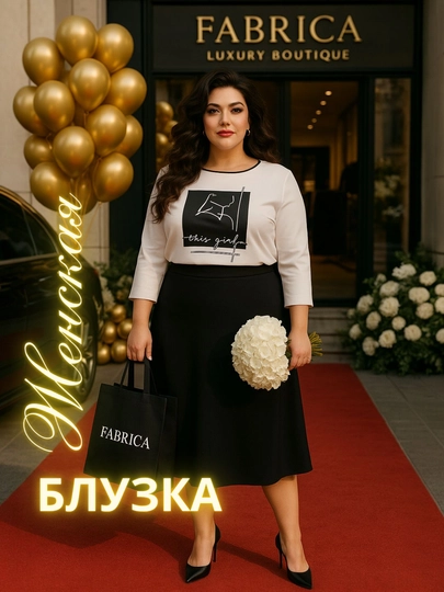 Женская рубашка офисная - 