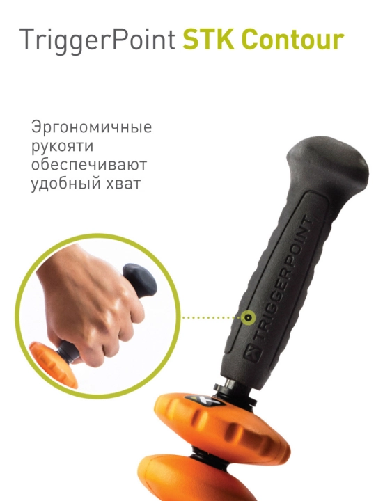 Ручной массажный роллер, стик, ролик для фитнеса, йоги и МФР Trigger Point STK Contour