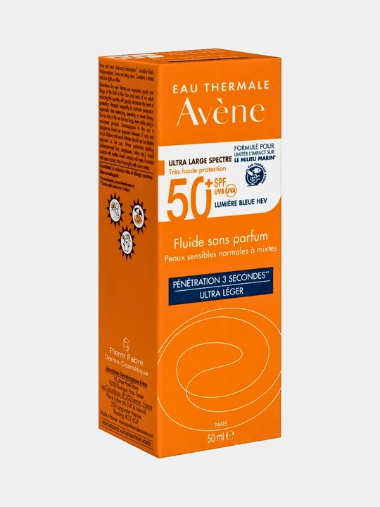 Quyoshdan Himoyalovchi Krem,Matt Tuzilmali,Suvga Chidamli-Avène Ultra-Light Fluid  SPF 50+