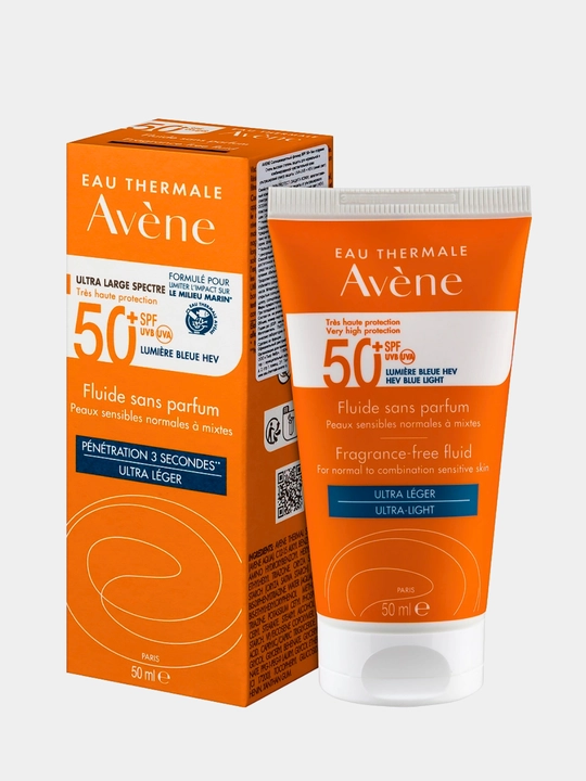Quyoshdan Himoyalovchi Krem,Matt Tuzilmali,Suvga Chidamli-Avène Ultra-Light Fluid  SPF 50+