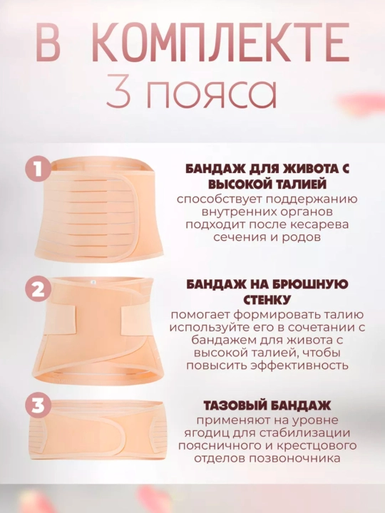 Бандаж для беременных 4/1, после и перед родами, корсет универсальный - 