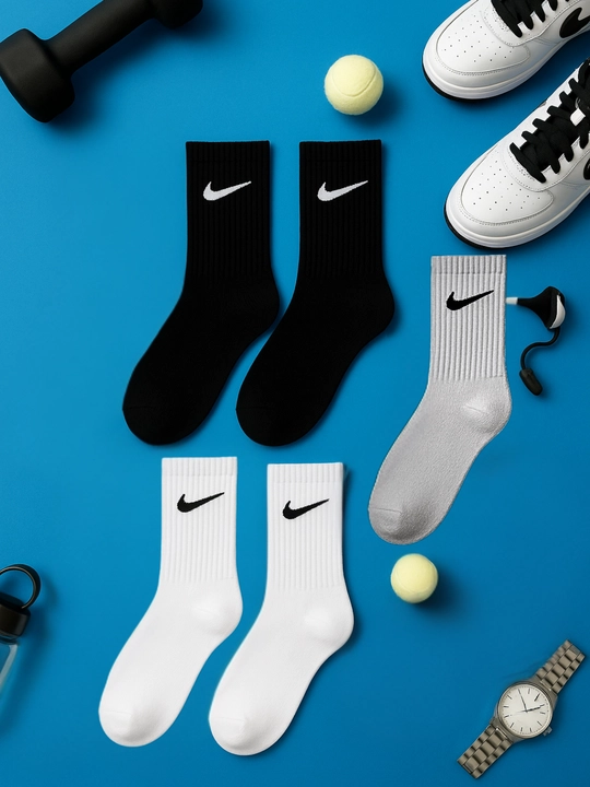 Носки Nike длинные 5 пар, 41-44, хлопок, спортивные, мужские и женские, одежда для спорта