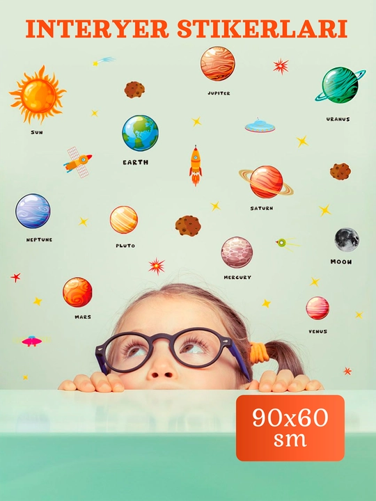 Интерьерные наклейки, обои для оклеивания стен детской комнаты, дома, офиса, кухни