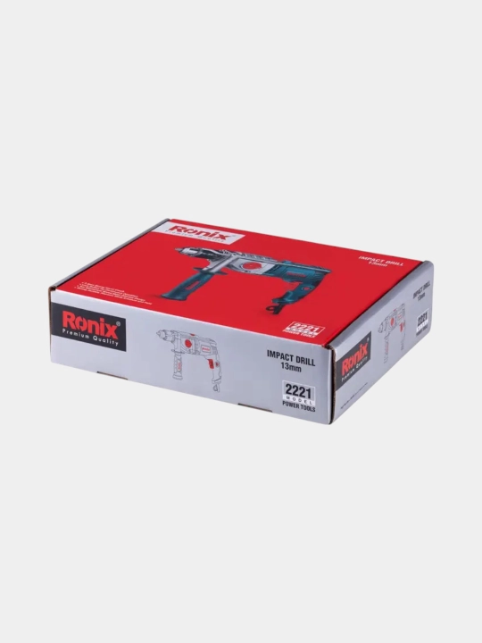 Ronix 2221 zarbli dril – 1050W, 13 mm kalitli patron bilan - 