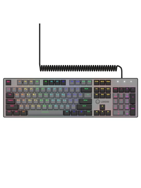 Gaming mexanik klaviatura Lorgar Azar 514, RU/ENG, RGB yoritgichli bilan