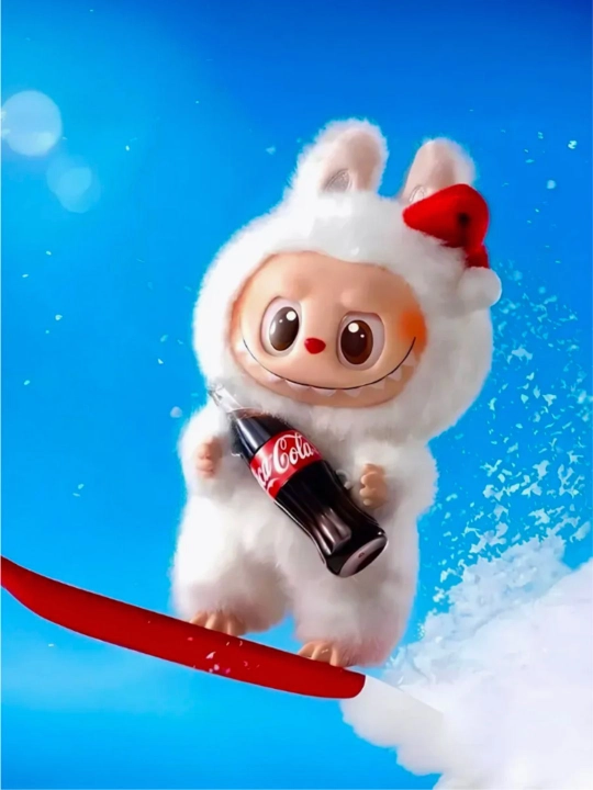 Labubu yumshoq o'yinchoq, 17 sm Coca Cola 1 dona - 