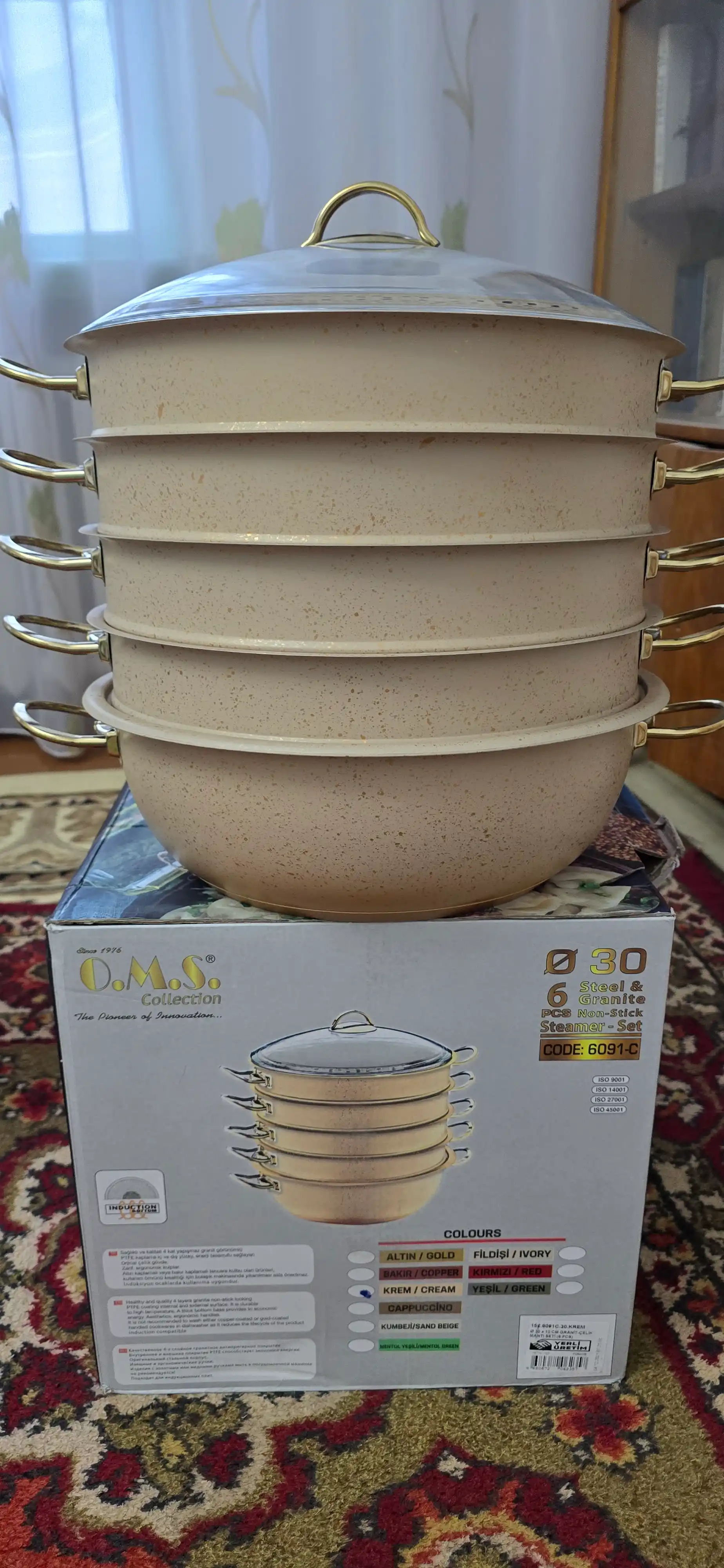 Manti qasqon – granit qoplamali zanglamas mantiqozon, O.M.S 6091C