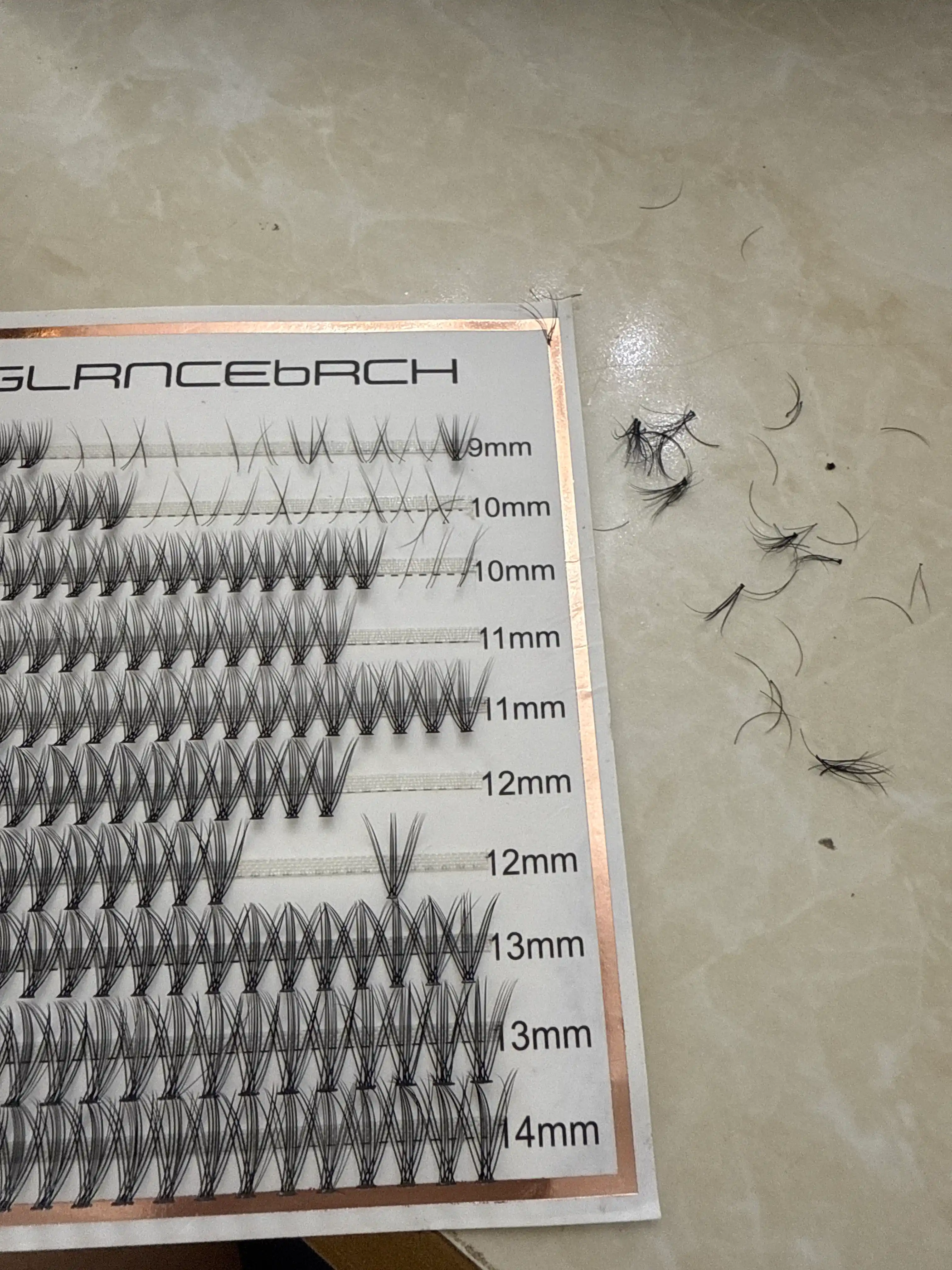 Ресницы в упаковке GLANCEBACH Multi pack/lengthening wisps lash extensions effect