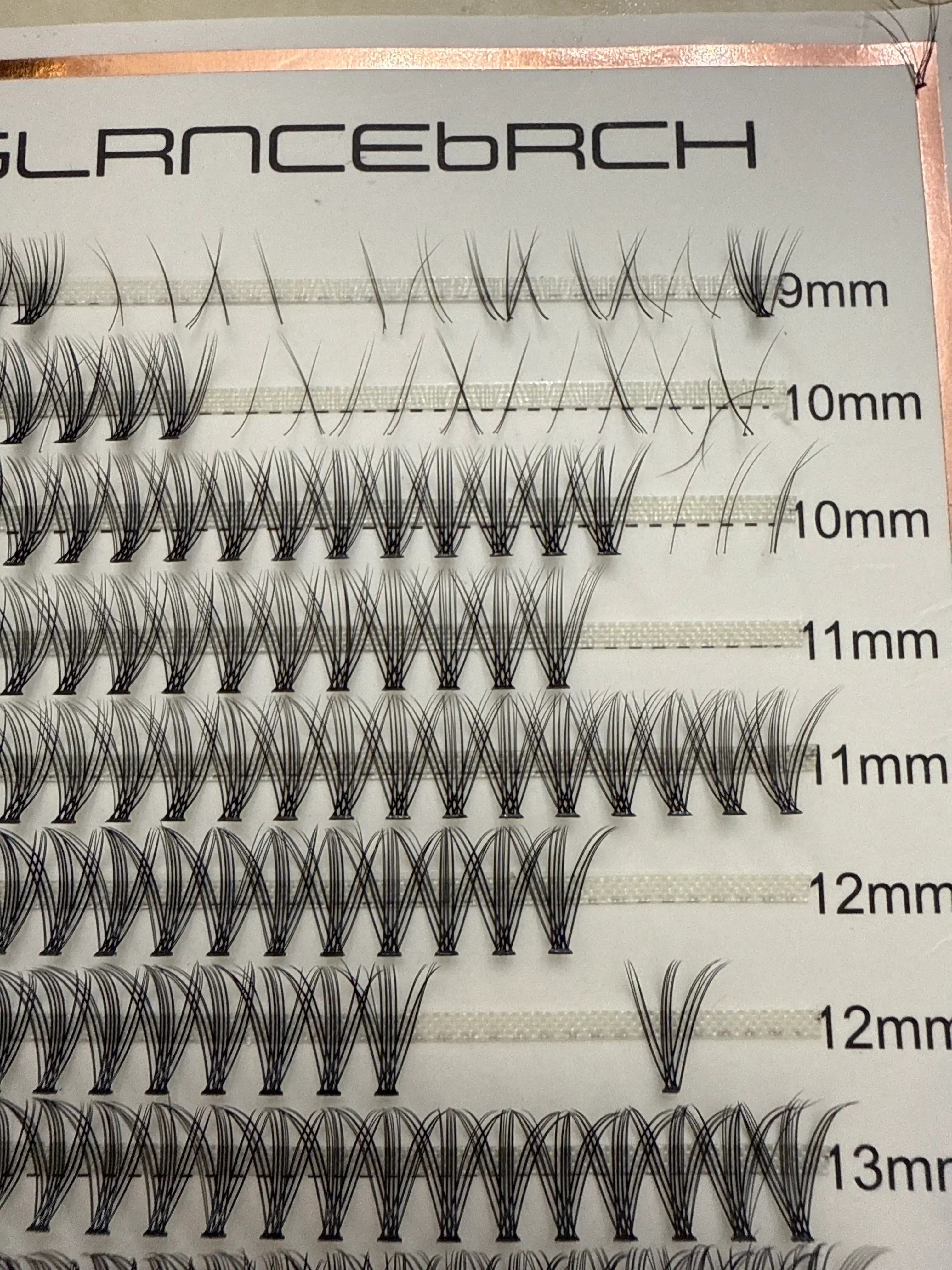 Ресницы в упаковке GLANCEBACH Multi pack/lengthening wisps lash extensions effect