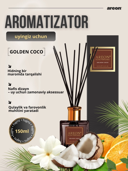 Ароматизатор-диффузор Areon Home Perfume для дома и офиса, 150 мл
