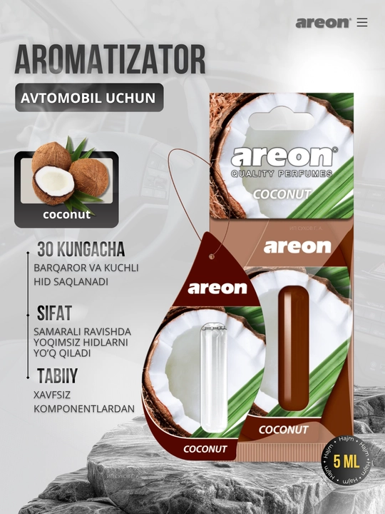 Освежитель для машины Areon Mon Liquid, ароматизатор, диффузор для авто, 5 мл