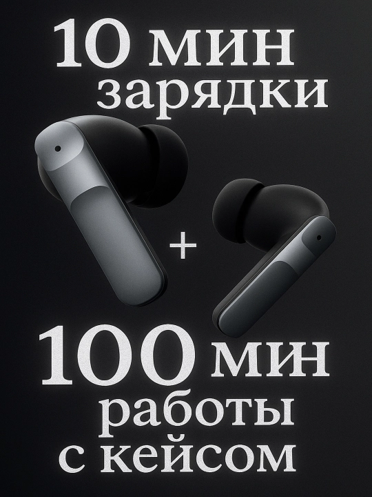 Naushnik T11 ENC simsiz quloqchinlari iPhone va Android uchun, 100 soatgacha ishlash