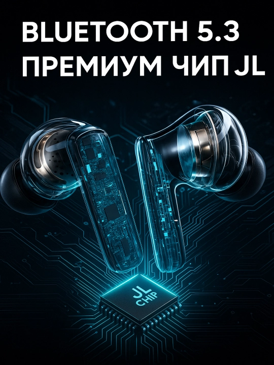 Naushnik T11 ENC simsiz quloqchinlari iPhone va Android uchun, 100 soatgacha ishlash