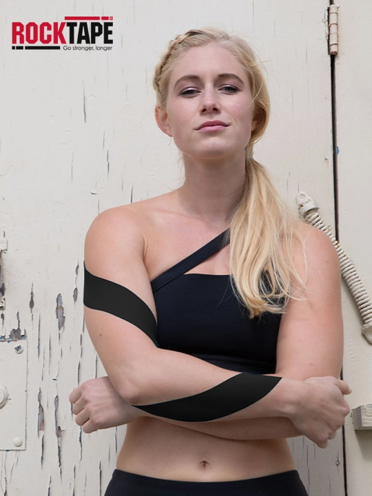 Кинезио тейп Rocktape H2O спортивный, водостойкий, усиленная фиксация, 5 см × 5 м
