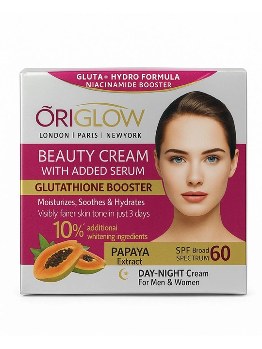 Крем OriGlow Beauty, обогащенный дополнительной сывороткой. SPF 60+ - 