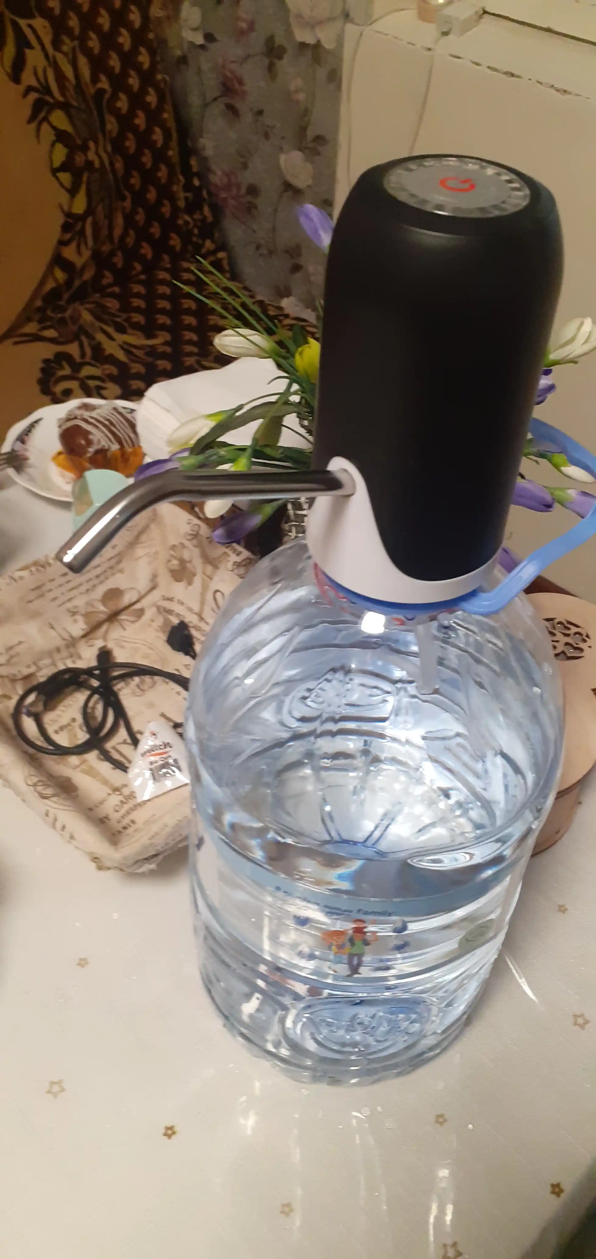 Помпа электрическая для питьевой воды, с USB-зарядкой, бутыль от 1.5 до 20 литров