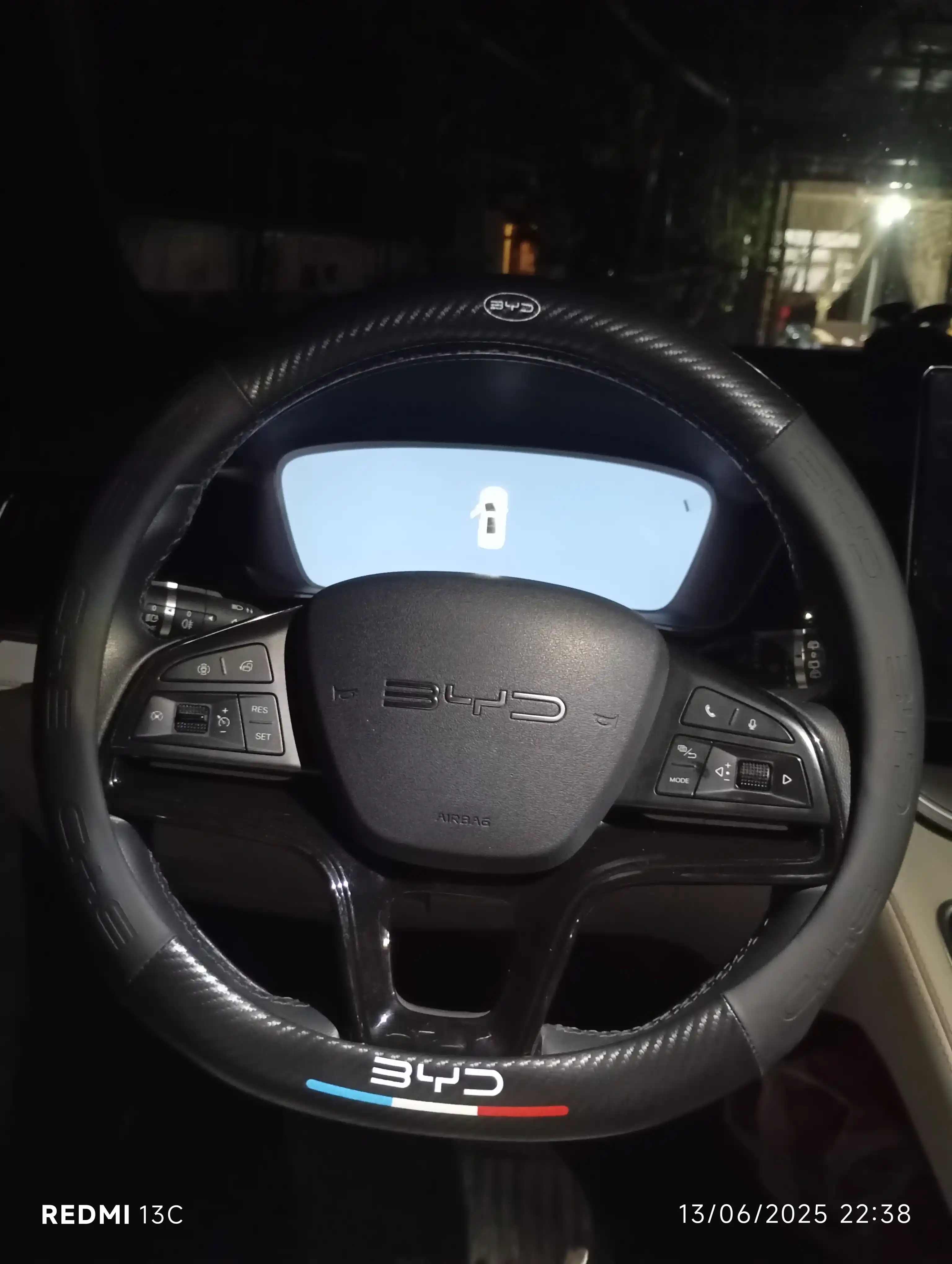 Чехол на руль BYD, черный, универсальный, 38 см