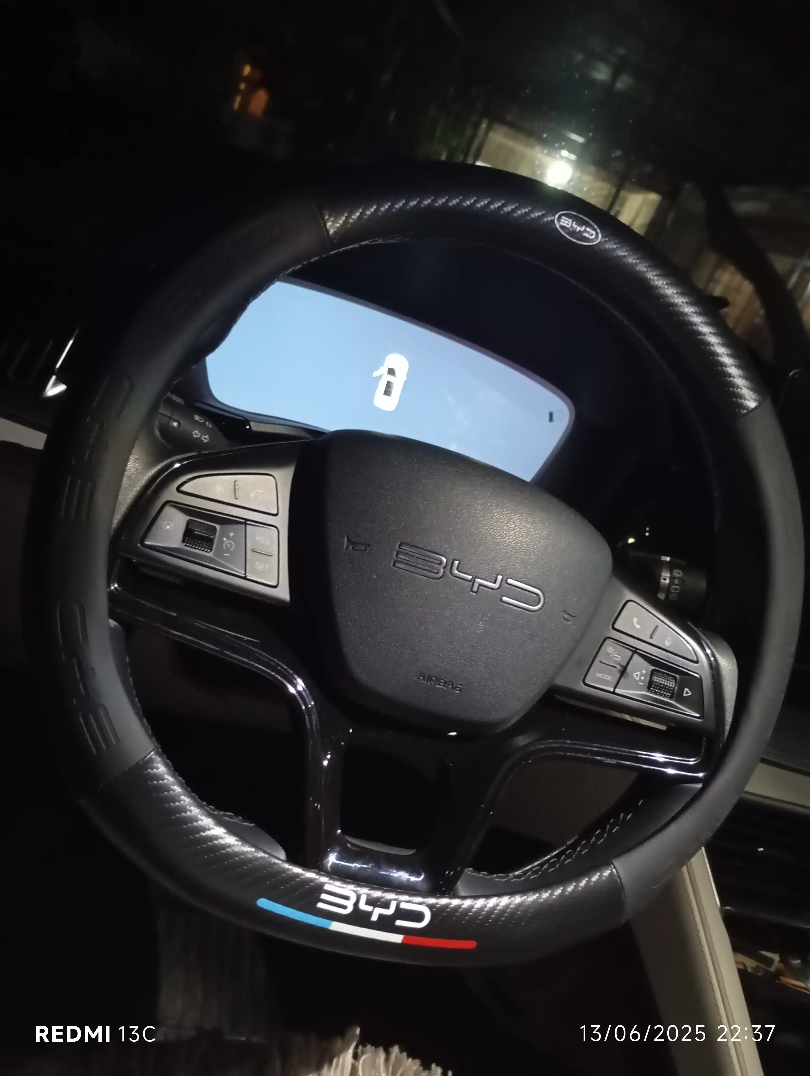 Чехол на руль BYD, черный, универсальный, 38 см