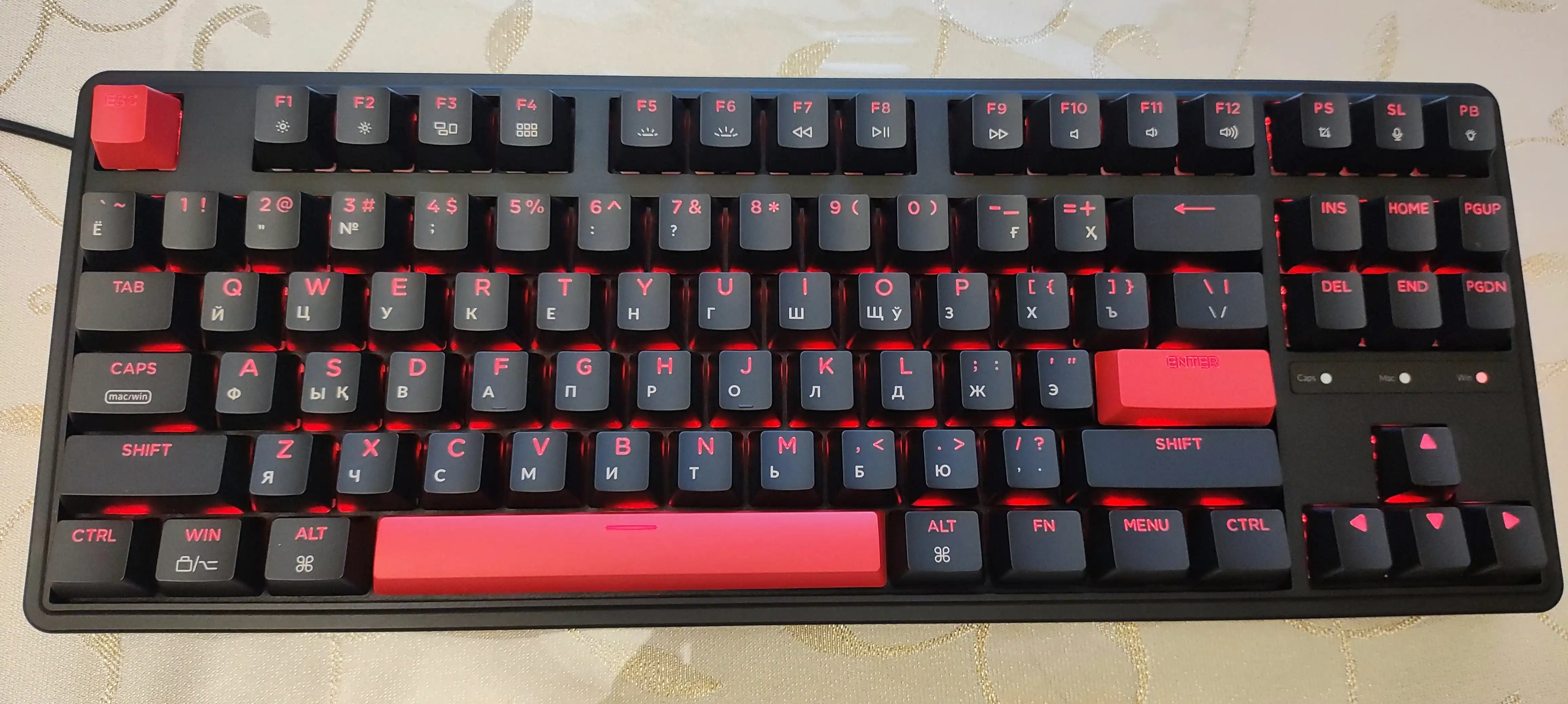 Keychron C3 Pro 87Key, USB-A, EN/RU/UZ, C3P-A1/A3 o‘yin mexanik klaviaturasi