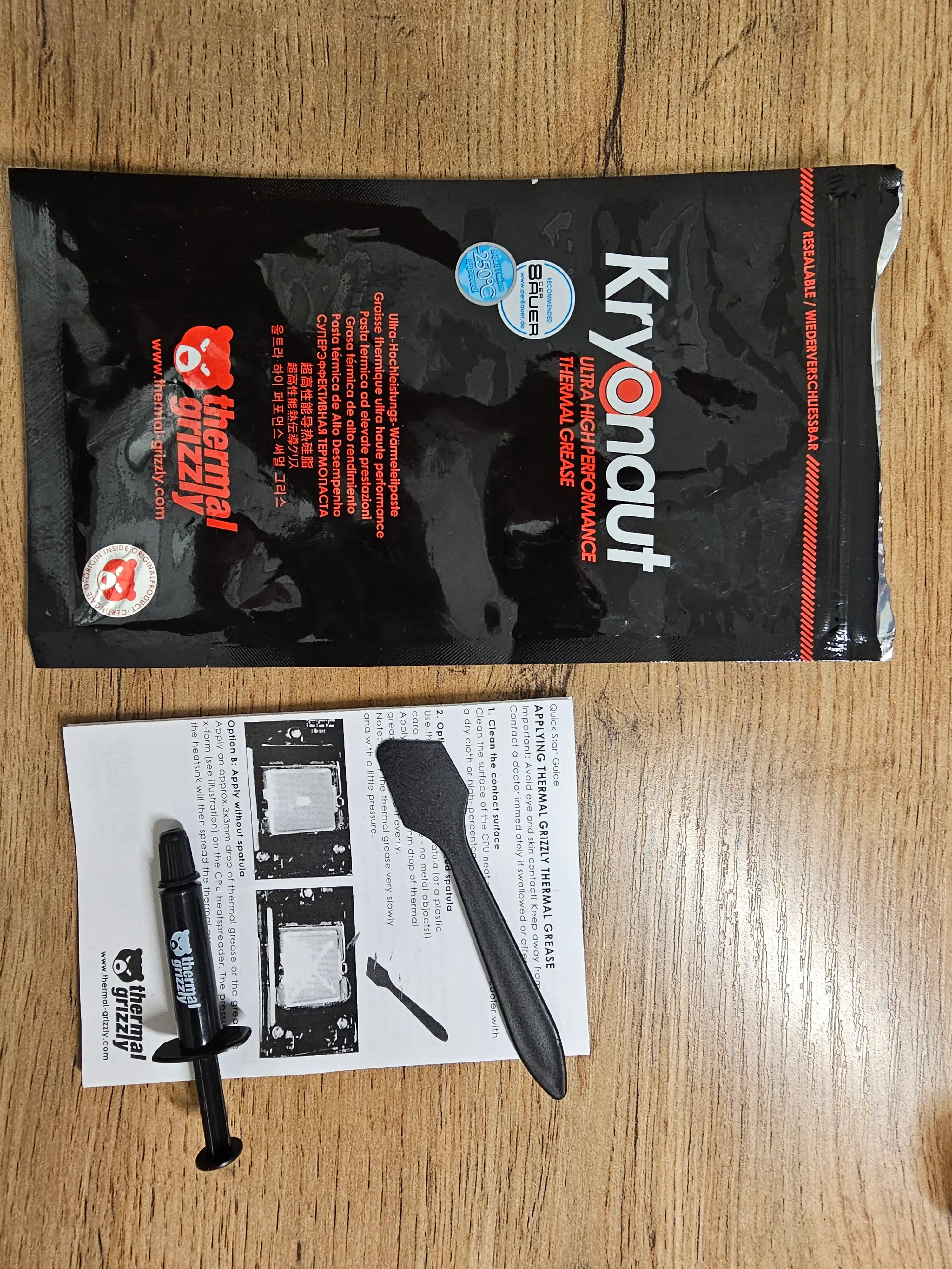 Thermal Grizzly Kryonaut — термопаста для CPU/GPU, 1 г / 5.5 г / 11 г 