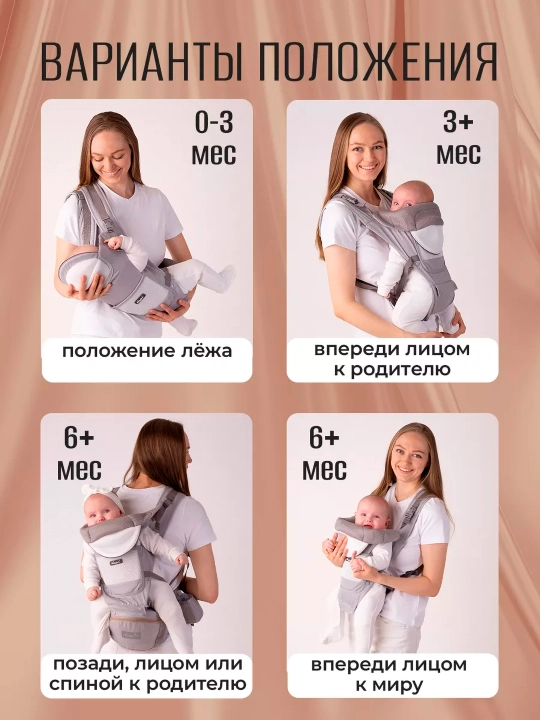 Детский эргорюкзак, сумка-кенгуру