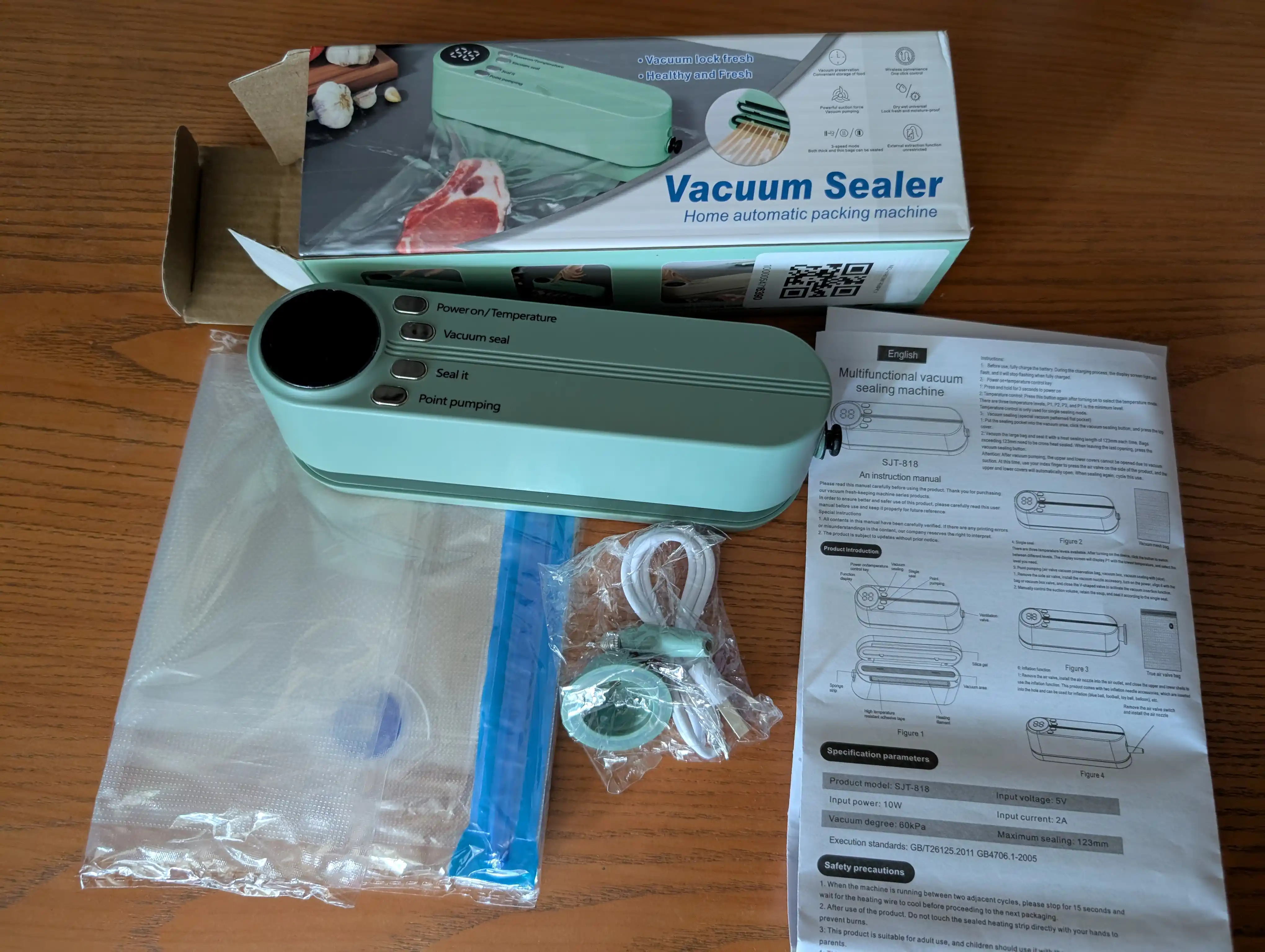 Вакууматор, вакуумный упаковщик для продуктов, Vacuum Sealer для кухни и хранения еды
