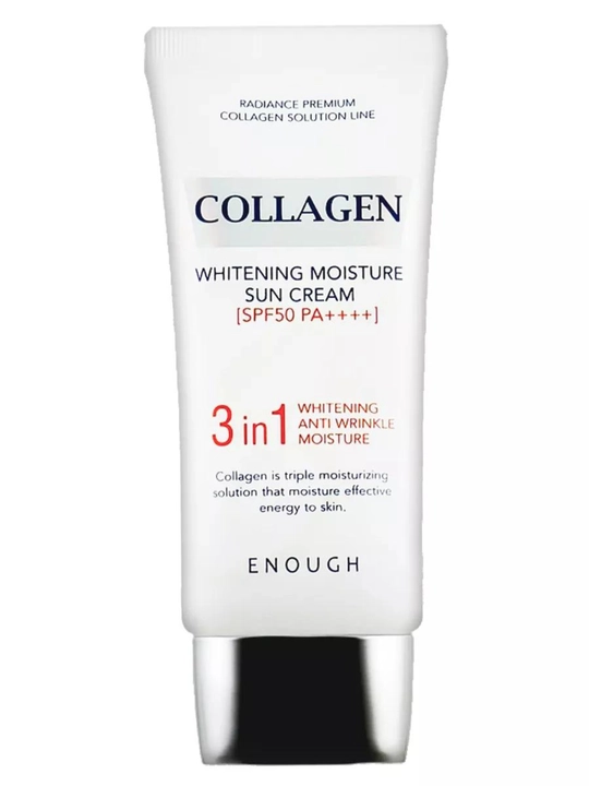 Солнцезащитный крем с коллагеном Enough 3в1 Whitening Sun Cream SPF50+ PA++++, 50 мл