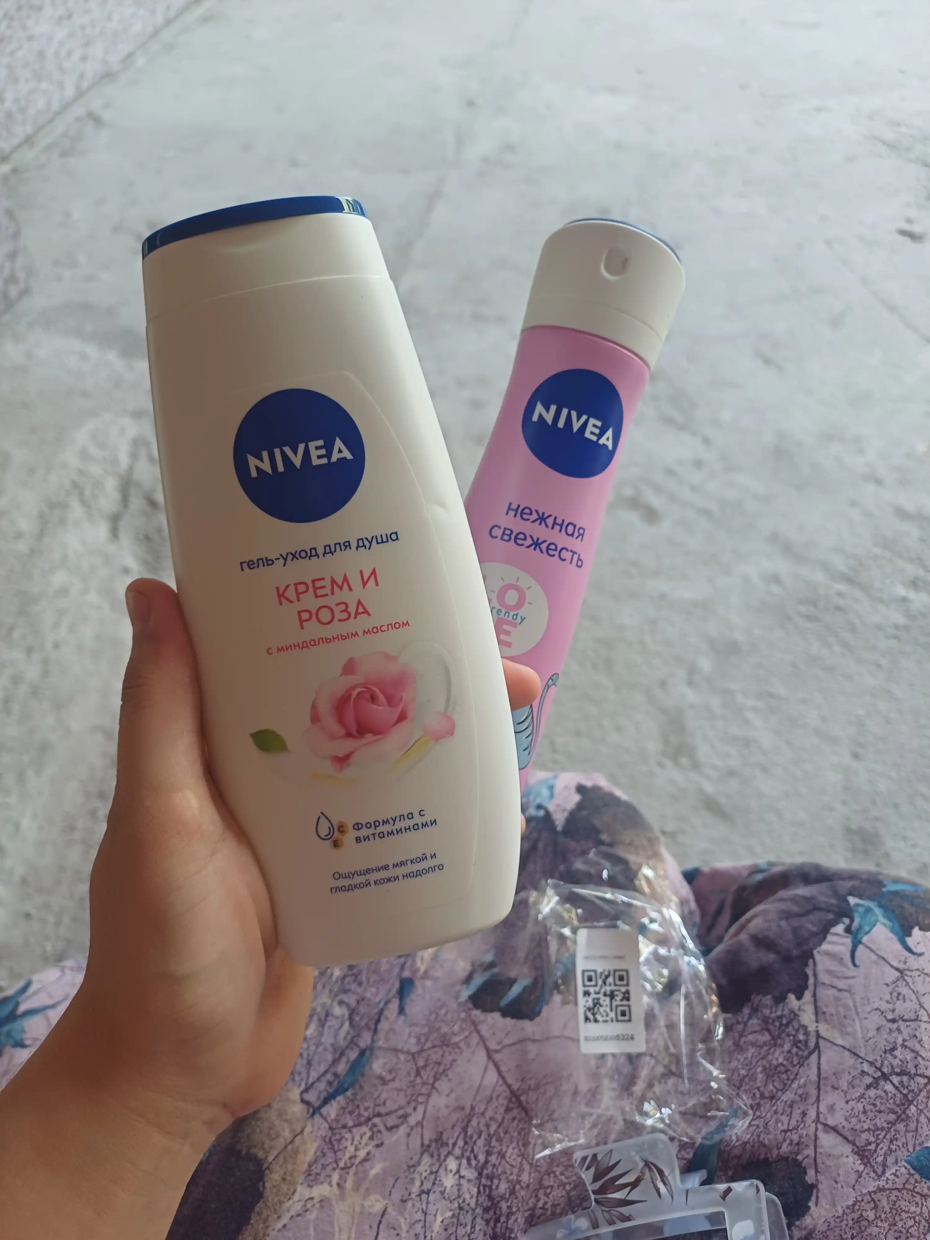 Крем-гель для душа Nivea, крем и роза, 250 мл