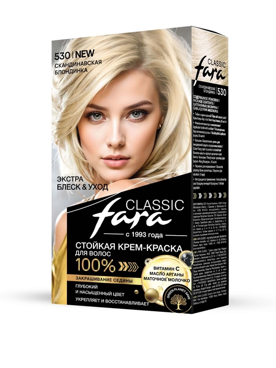 Краска для волос FARA Classic 530 скандинавская блондинка - 