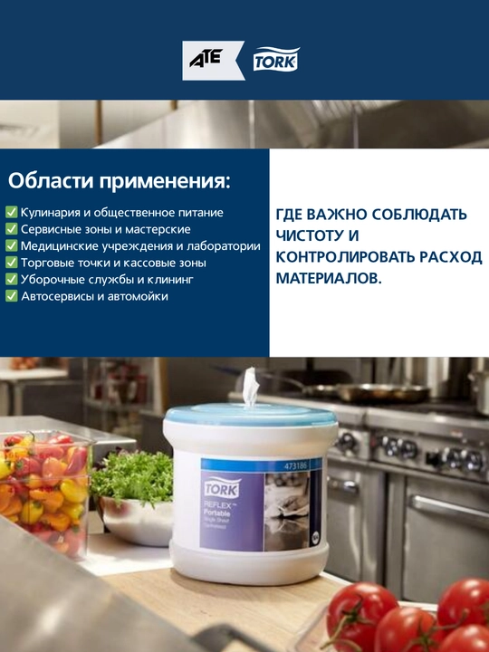 Tork Reflex portativ sochiq dispenseri, model 473186, M4 tizimi