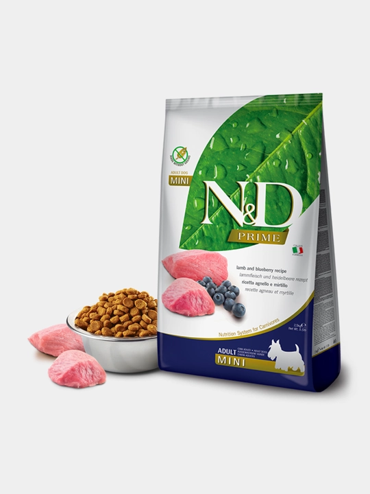 N&D Farmina qo‘zichoq va kaptar bilan kichik zotli itlar uchun quruq ozuqa, xolistik
