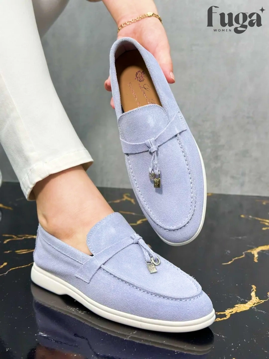 Лоферы Loro Piana, женские и подростковые, натуральный замш