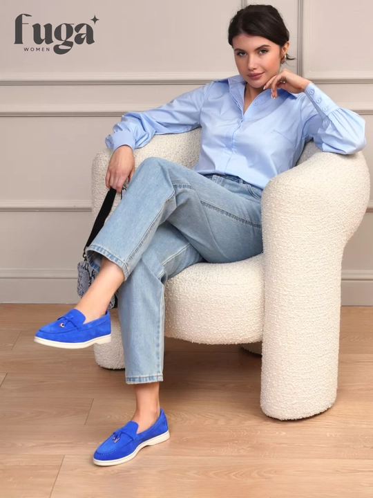 Лоферы Loro Piana, женские и подростковые, натуральный замш
