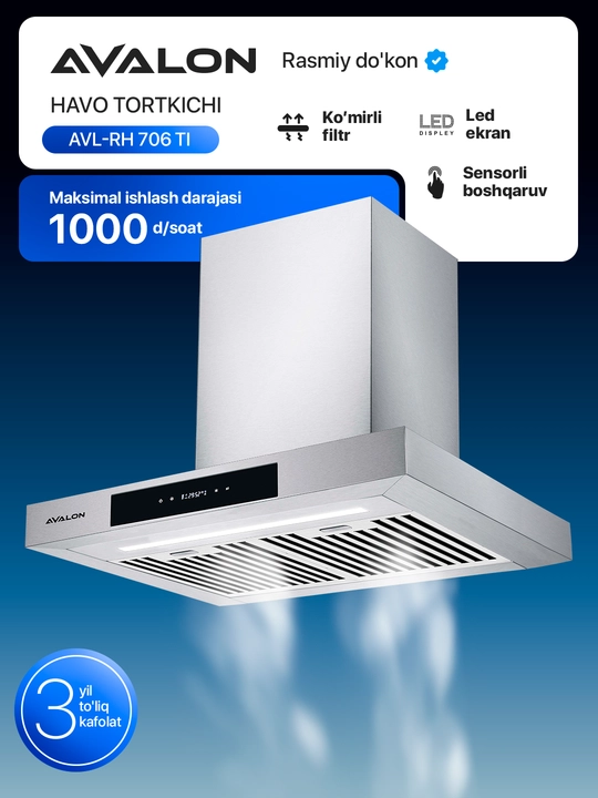 Oshxona dudbo'ron AVL-RH 706 TI - (70 sm) - 