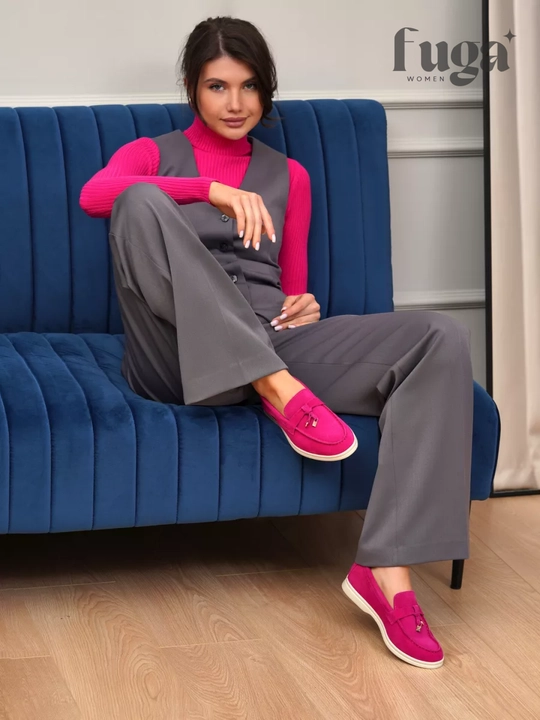 Лоферы Loro Piana, женские и подростковые, натуральный замш