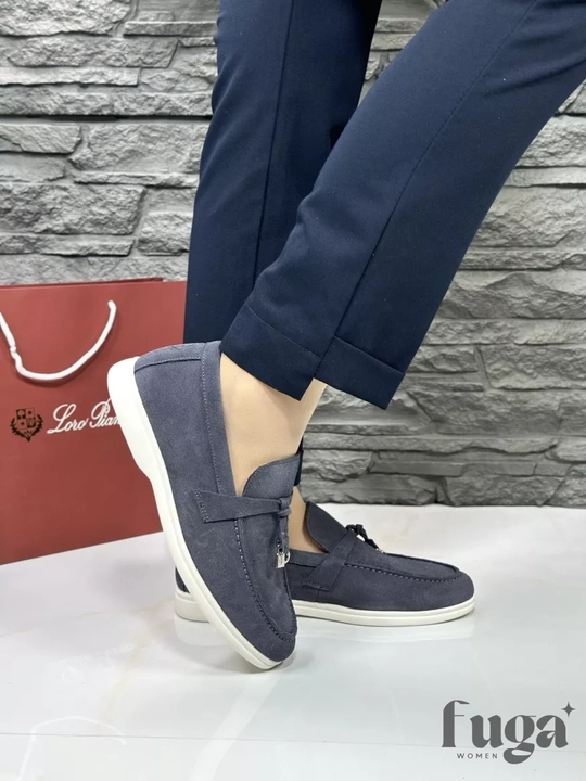Лоферы Loro Piana, женские и подростковые, натуральный замш