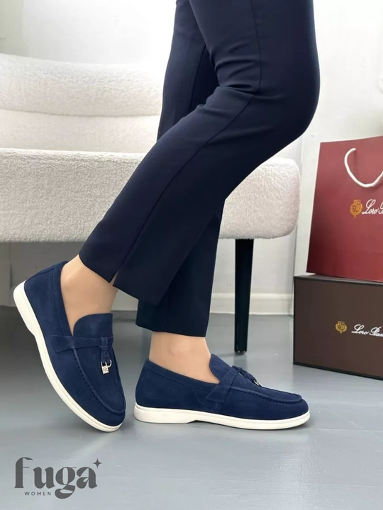 Лоферы Loro Piana, женские и подростковые, натуральный замш